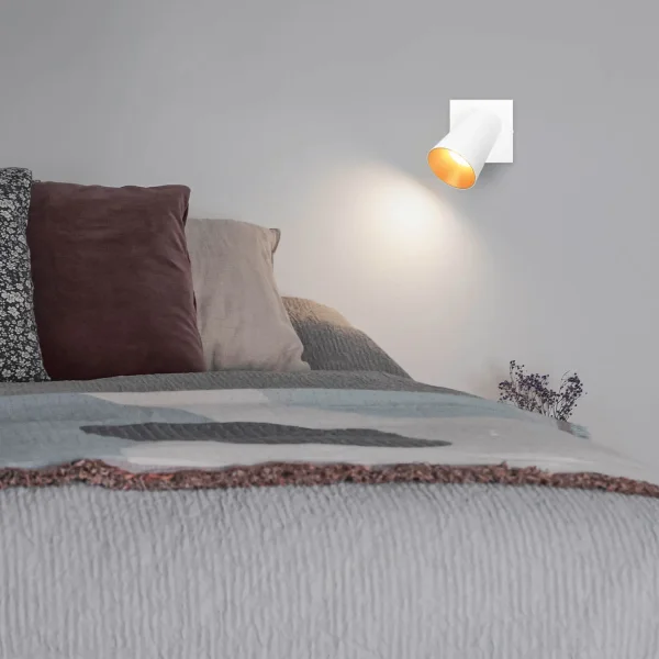 SPOT DA SOFFITTO/PARETE IN METALLO BIANCO GU10 SILVANO