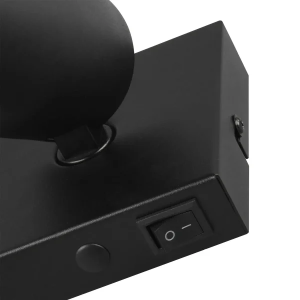 SPOT DA SOFFITTO/PARETE IN METALLO NERO GU10 SILVANO