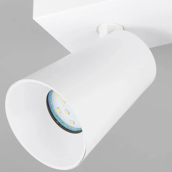 SPOT DA SOFFITTO/PIANO 2 LAMPADE METALLO BIANCO GU10 SILVANO