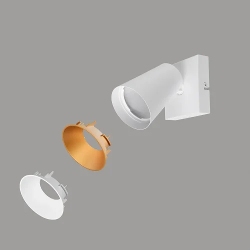 SPOT DA SOFFITTO/PIANO 2 LAMPADE METALLO BIANCO GU10 SILVANO