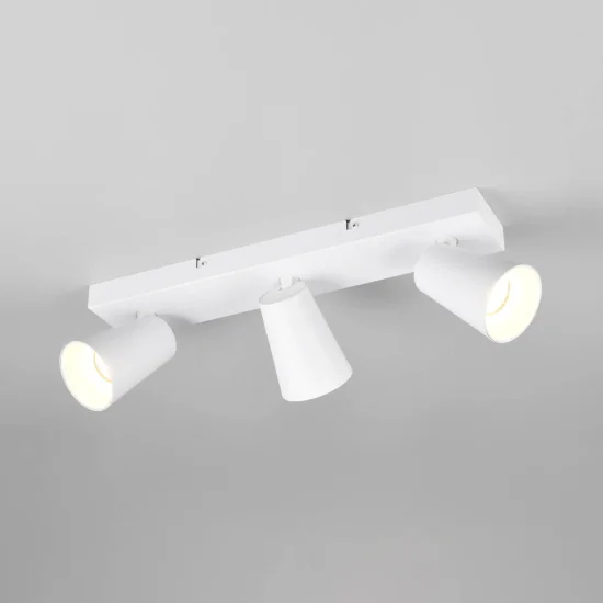 SPOT SOFFITTO/PARETE 3 LUCI METALLO BIANCO GU10 SILVANO 2