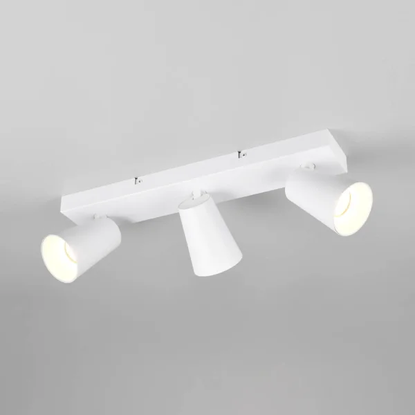 SPOT SOFFITTO/PARETE 3 LUCI METALLO BIANCO GU10 SILVANO