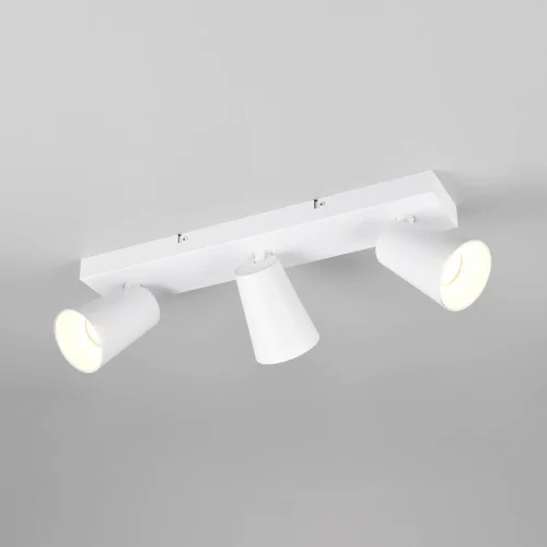 SPOT SOFFITTO/PARETE 3 LUCI METALLO BIANCO GU10 SILVANO