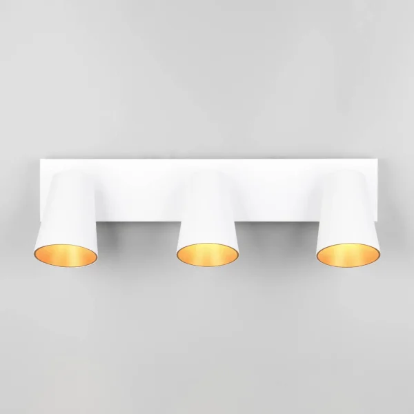 SPOT SOFFITTO/PARETE 3 LUCI METALLO BIANCO GU10 SILVANO