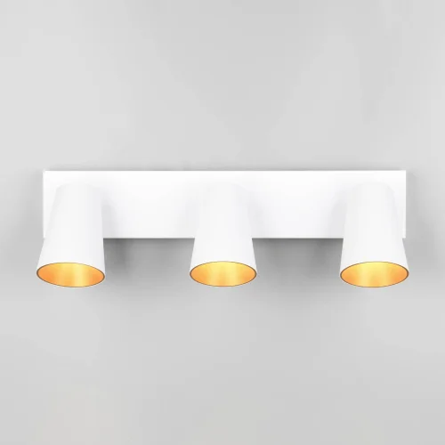 SPOT SOFFITTO/PARETE 3 LUCI METALLO BIANCO GU10 SILVANO