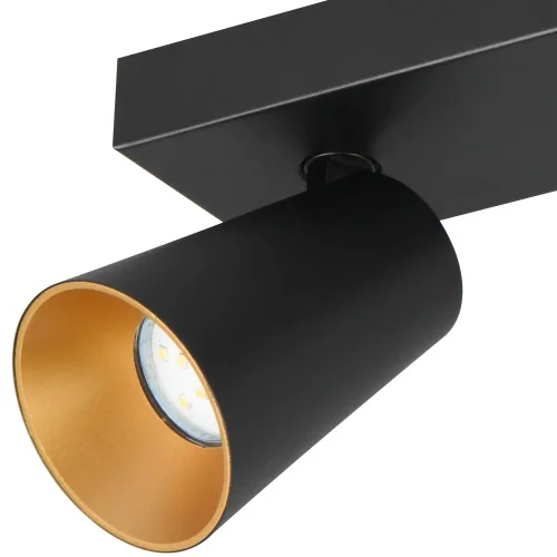 SPOT SOFFITTO/PARETE 3 LUCI METALLO NERO GU10 SILVANO