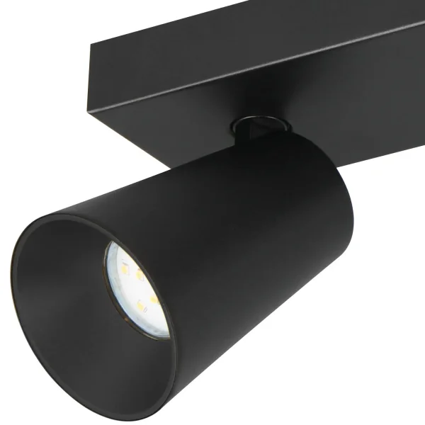 SPOT SOFFITTO/PARETE 3 LUCI METALLO NERO GU10 SILVANO