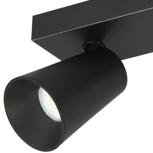 SPOT SOFFITTO/PARETE 3 LUCI METALLO NERO GU10 SILVANO