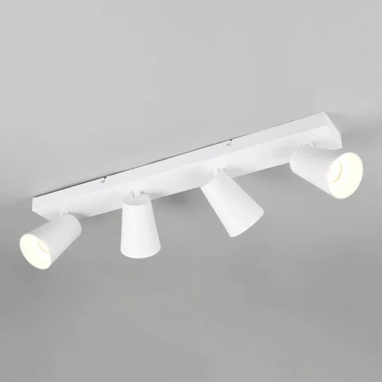 SPOT DA SOFFITTO/PARETE 4 LUCI METALLO BIANCO GU10 SILVANO 2
