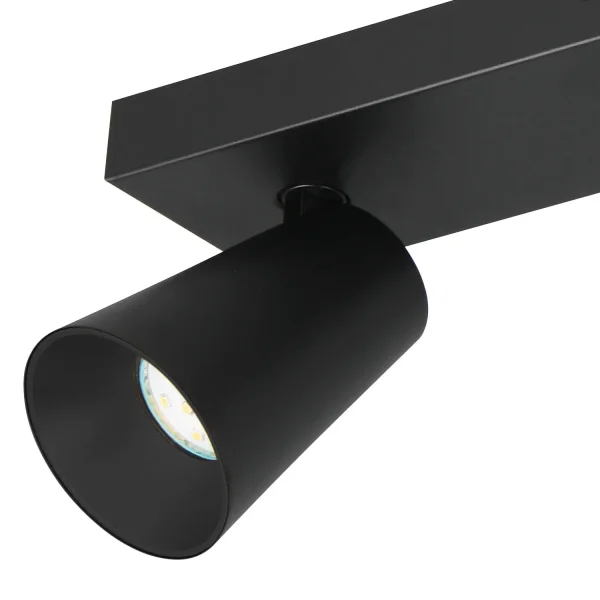 SPOT DA SOFFITTO/PARETE 4 LUCI METALLO NERO GU10 SILVANO