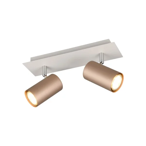 SPOT DA SOFFITTO/PARETE 2 LUCI IN METALLO COFFEE/GRIGIO GU10 GRAFTON
