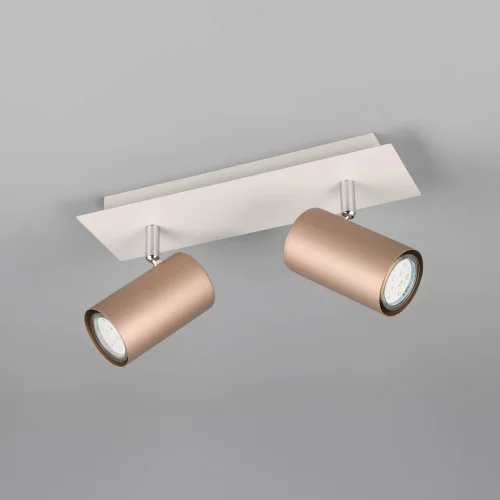 SPOT DA SOFFITTO/PARETE 2 LUCI IN METALLO COFFEE/GRIGIO GU10 GRAFTON