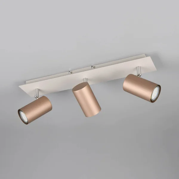 SPOT SOFFITTO/PARETE 3 LUCI IN METALLO COFFEE/GRIGIO GU10 GRAFTON