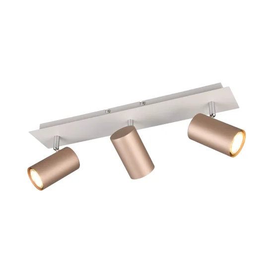 SPOT SOFFITTO/PARETE 3 LUCI IN METALLO COFFEE/GRIGIO GU10 GRAFTON