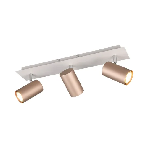 SPOT SOFFITTO/PARETE 3 LUCI IN METALLO COFFEE/GRIGIO GU10 GRAFTON