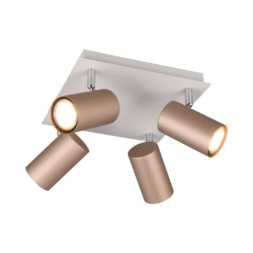 SPOT DA SOFFITTO/SETE 4 LUCI METALLO COFFEE/GRIGIO GU10 GRAFTON