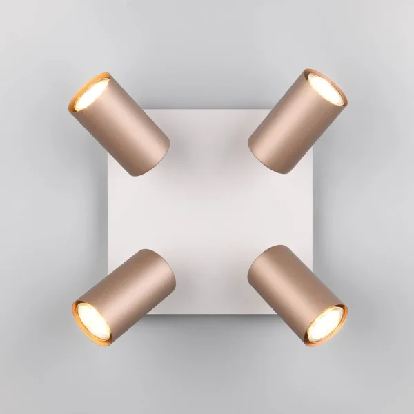 SPOT DA SOFFITTO/SETE 4 LUCI METALLO COFFEE/GRIGIO GU10 GRAFTON