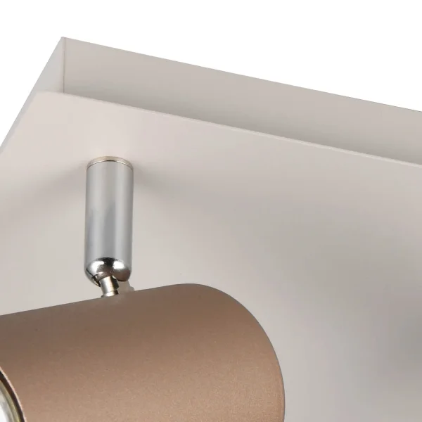 SPOT DA SOFFITTO/SETE 4 LUCI METALLO COFFEE/GRIGIO GU10 GRAFTON