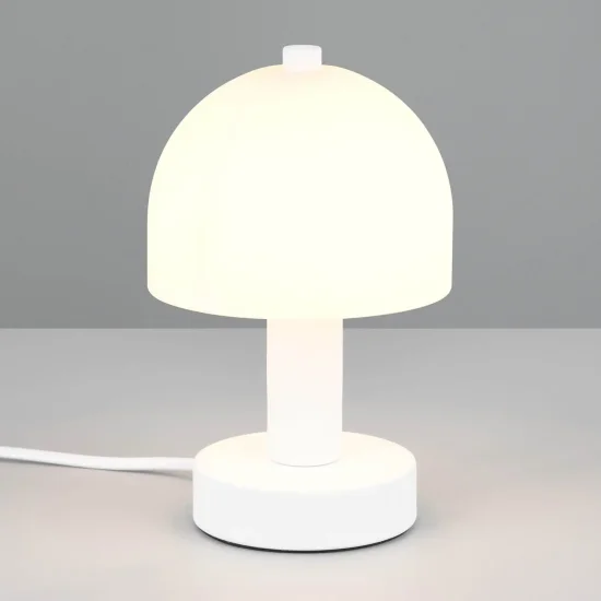 LAMPADA DA TAVOLO IN METALLO BIANCO E14 GASPAR