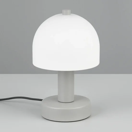 LAMPADA DA TAVOLO METALLO GRIGIO ASSOLUTO E14 GASPAR 2