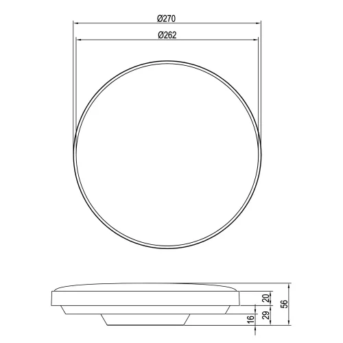 PLAFONIERA LED 18W 4000K 2000 LUMEN BIANCA IP44 SHILO