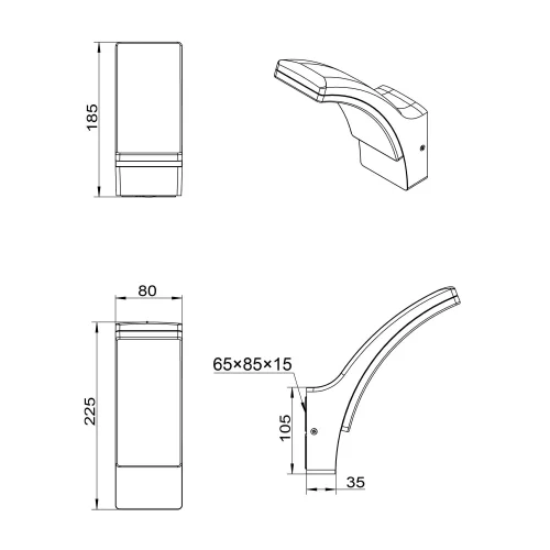 Applique da Esterno LED 12,5W 4000K Antracite IP44 Lirio| Lúzete Applique da Esterno LED 12,5W 4000K Antracite IP44 Lirio| Lúzete