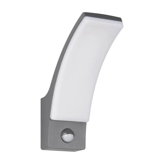 APPLIQUE DA ESTERNO 12,5W 4000K ANTRACITE IP44 CON SENSORE LIRIO 2