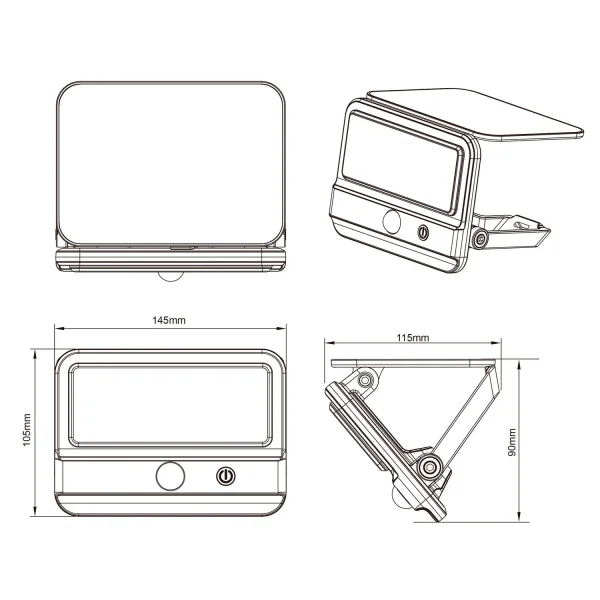 APPLIQUE ESTERNO SOLARE 4W 4000K CON SENSOR BASCULANTE IP44 VITEX APPLIQUE ESTERNO SOLARE 4W 4000K CON SENSOR BASCULANTE IP44 VITEX