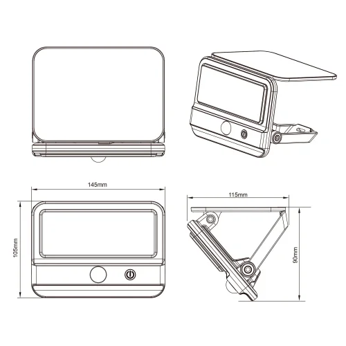 APPLIQUE ESTERNO SOLARE 4W 4000K CON SENSOR BASCULANTE IP44 VITEX APPLIQUE ESTERNO SOLARE 4W 4000K CON SENSOR BASCULANTE IP44 VITEX