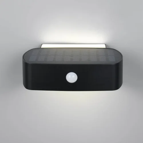 APPLIQUE ESTERNO SOLARE IBRIDO 6W 4000K SENSORE IP44 NERO BEGA APPLIQUE ESTERNO SOLARE IBRIDO 6W 4000K SENSORE IP44 NERO BEGA