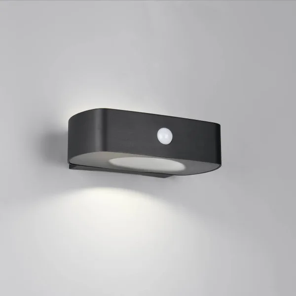 APPLIQUE ESTERNO SOLARE IBRIDO 6W 4000K SENSORE IP44 NERO BEGA APPLIQUE ESTERNO SOLARE IBRIDO 6W 4000K SENSORE IP44 NERO BEGA