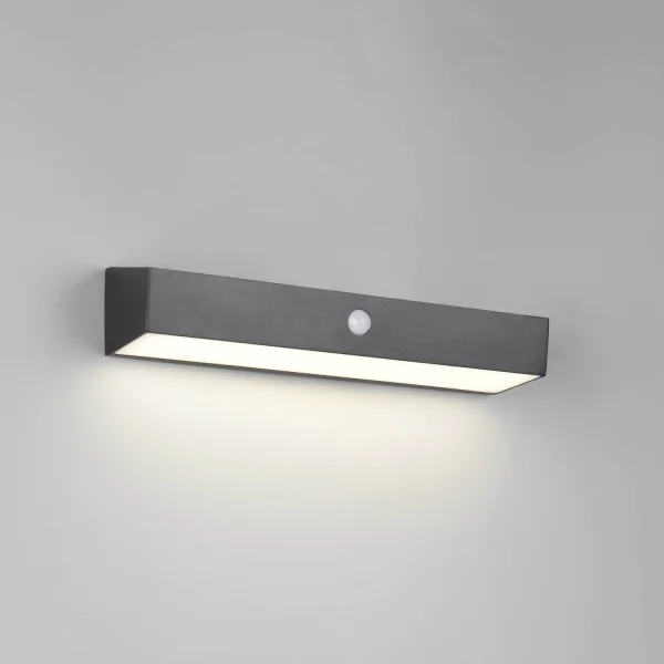 APPLIQUE ESTERNO SOLARE IBRIDO 6W 4000K SENSORE IP44 NERO SUNDEW APPLIQUE ESTERNO SOLARE IBRIDO 6W 4000K SENSORE IP44 NERO SUNDEW