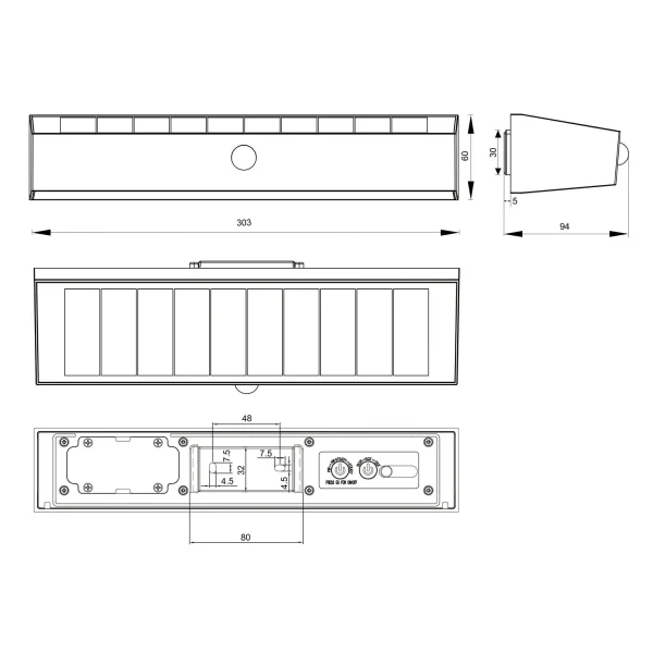 APPLIQUE ESTERNO SOLARE IBRIDO 6W 4000K SENSORE IP44 BIANCO SUNDEW