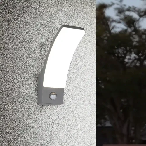 APPLIQUE DA ESTERNO 12,5W 4000K ANTRACITE IP44 CON SENSORE LIRIO APPLIQUE DA ESTERNO 12,5W 4000K ANTRACITE IP44 CON SENSORE LIRIO