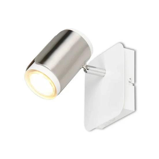 FARETTO DA PARETE/SOFFITTO GU10 METALLO NICKEL OPACO GIADA