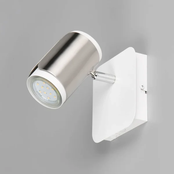 FARETTO DA PARETE/SOFFITTO GU10 METALLO NICKEL OPACO GIADA