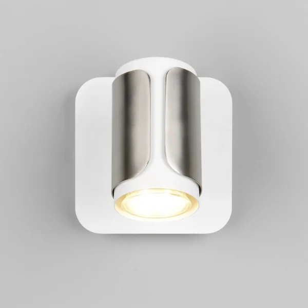 FARETTO DA PARETE/SOFFITTO GU10 METALLO NICKEL OPACO GIADA