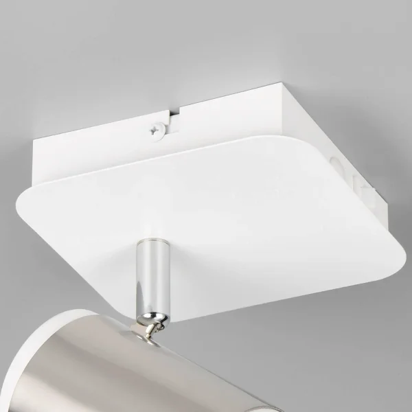 FARETTO DA PARETE/SOFFITTO GU10 METALLO NICKEL OPACO GIADA