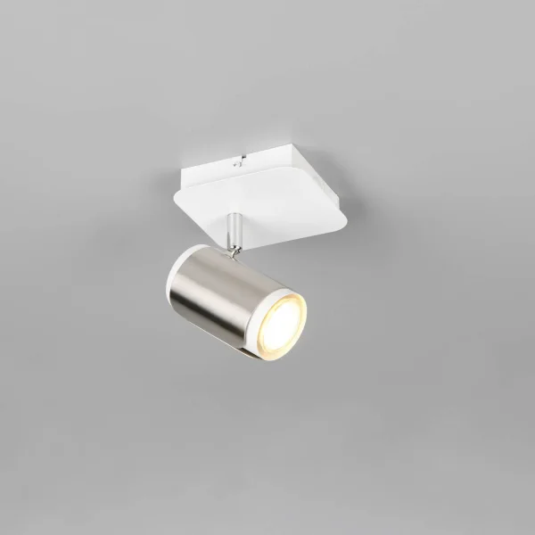 FARETTO DA PARETE/SOFFITTO GU10 METALLO NICKEL OPACO GIADA