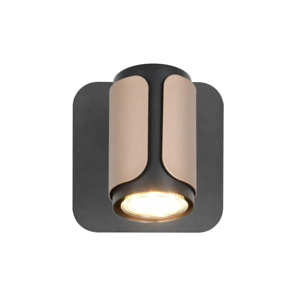 SPOT MURALE/PLAFONIER GU10 METALLO COFFEE GIADA