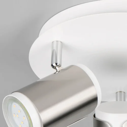 SPOT DA PARETE/SOFFITTO 3 LUCI GU10 METALLO NICKEL SATINATO GIADA