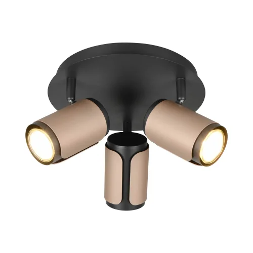 SPOT DA PAREDE/SOFFITTO 3 LUCI GU10 METALLO COFFEE GIADA