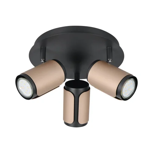 SPOT DA PAREDE/SOFFITTO 3 LUCI GU10 METALLO COFFEE GIADA