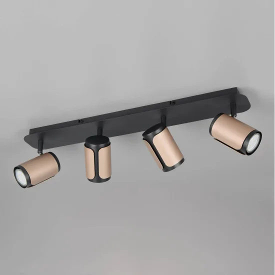 SPOT DA PARETE/SOFFITTO 4 LUCI GU10 METALLO COFFEE GIADA 2