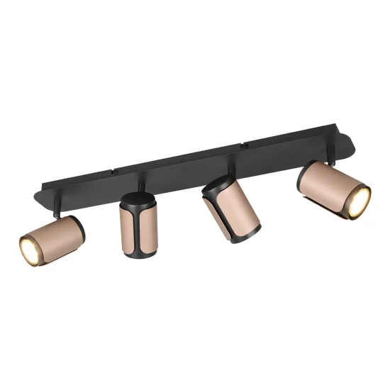 SPOT DA PARETE/SOFFITTO 4 LUCI GU10 METALLO COFFEE GIADA