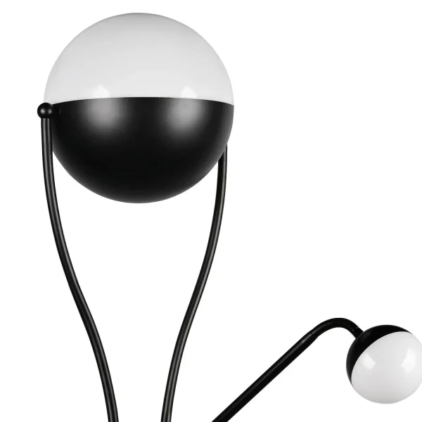 LAMPADA DA TERRA LED 18W+3,8W 3000K METALLO NERO CASCATA LAMPADA DA TERRA LED 18W+3,8W 3000K METALLO NERO CASCATA