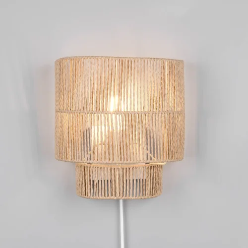 APPLIQUE DA PARETE E27 PAPIERGARN MARRONE SELKIS