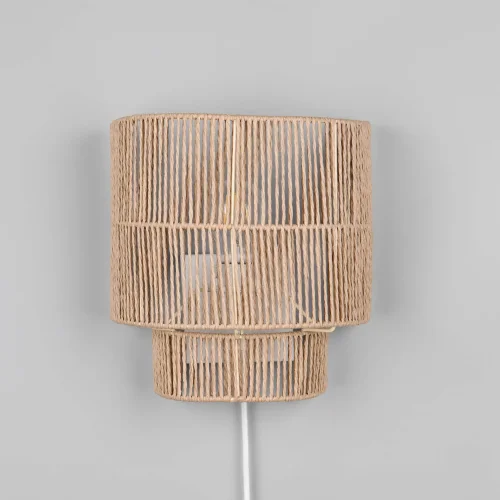 APPLIQUE DA PARETE E27 PAPIERGARN MARRONE SELKIS