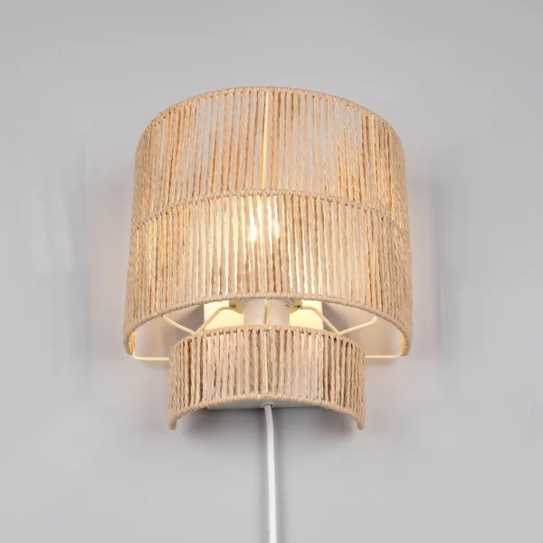 APPLIQUE DA PARETE E27 PAPIERGARN MARRONE SELKIS