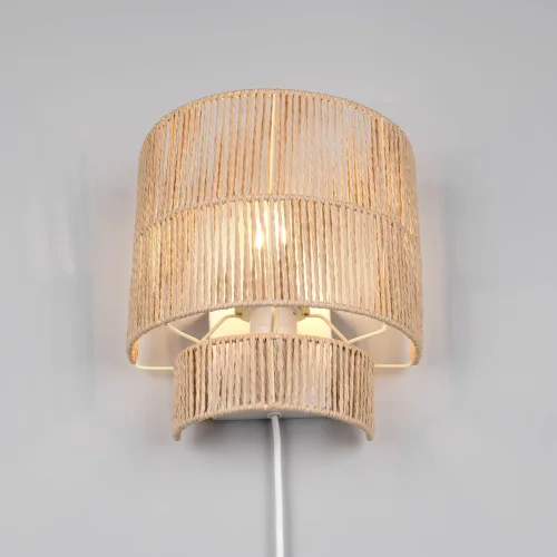 APPLIQUE DA PARETE E27 PAPIERGARN MARRONE SELKIS